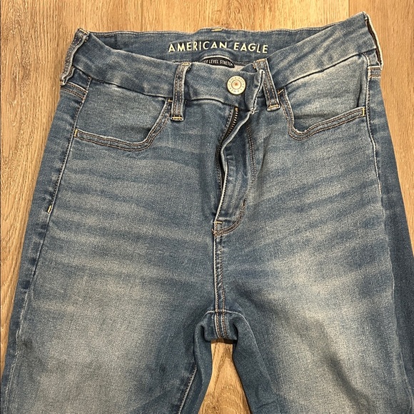 American Eagle Blue Skinny Jeans size 6 - Picture 4 of 6